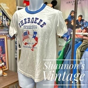 Cherokee, TX 1986 Celebration VNTG single stitch made in USA sz large tee A39